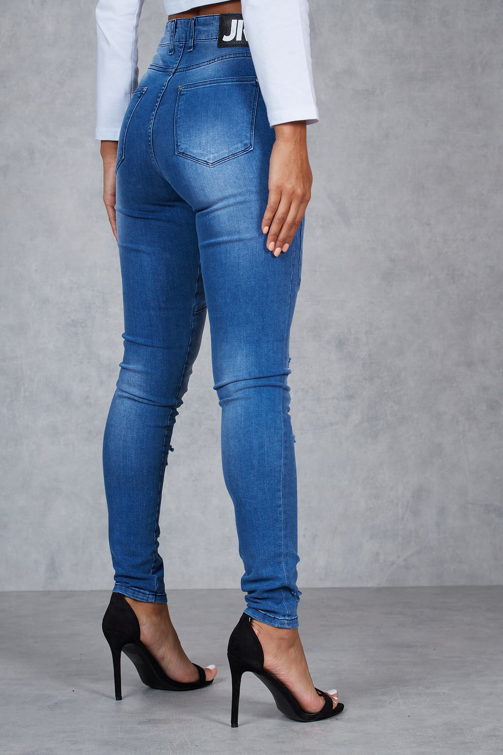 SKINNY JEANS - Mid-blue