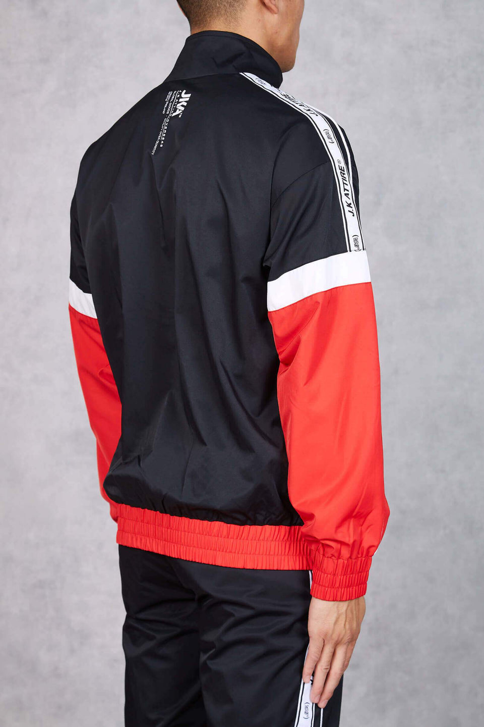 Section Retro Taped Tracksuit Jacket - Red/Black